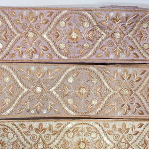 Nouveau design broderie dentelle tissu dentelle accessoires pour robes décoration florale - Product Image 1