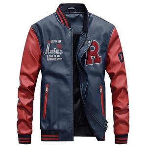 เสื้อแจ็คเก็ตวาร์ซิตี้ผู้ชายปักโลโก้ตามสั่ง สำหรับฤดูใบไม้ร่วงและฤดูหนาว ผ้าขนสัตว์บาง คอตั้ง สไตล์ไฮสตรีท ทรงหลวม ดีไซน์ลำลอง - Product Image 6