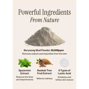 A3shop BRMUD 110ml Maschera di Fango Rigenerante che si Trasforma in Detergente Schiumogeno Gel Detergente Viso per Pelle Grassa con Glicerina - Product Image 4