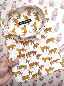 Custom Made Men's Shirts in <strong>Camel</strong> Prints with Full Size Sleeves Ideal for Resale by <strong>Clothing</strong> Designers