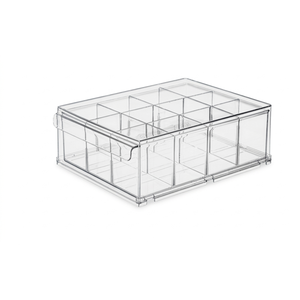 Tiroir de rangement transparent avec séparateurs amovibles 13,8 x 10,2 x 4 pouces, plateau organisateur de vêtements - Product Image 5