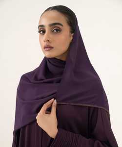 Abaya traditionnelle musulmane tendance, décontractée, modeste, unie, en laine et polyester mélangés, tricotée, longue, anti-froissement, faite à la main - Product Image 4