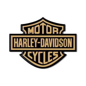 Adesivo 3D Logo STEM Compatibile con Serbatoio per Harley Davidson MOTORRAD 95x70, Adesivi Moto Dorati - Product Image 1