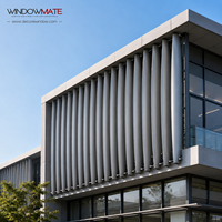 Lames verticales en aluminium 6063-T5, modernes, écologiques, en forme d'aile, réglables, pour pare-soleil extérieur et fenêtre