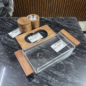 Ensemble de brûleurs Bakhoor en bois faits à la main de qualité supérieure avec boîte plateau en acrylique porte-encens arabe pour mariages religieux et décoration intérieure - Product Image 1