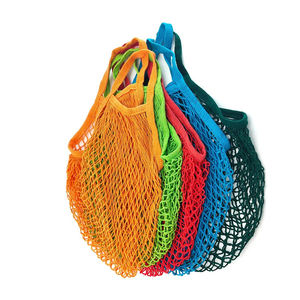 Organic Cotton Mesh <b>Net</b> Bag Eco-Friendly Recyclable Washable Reusable Shopping Bags for <b>Fruit</b> Vegetables Available Colorful - Product Image 1