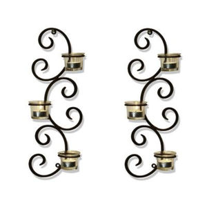 Scones en métal noir de qualité de luxe bougeoir d'intérieur accessoires d'éclairage pour Noël anniversaire célébrations de Pâques en gros - Product Image 5