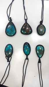 Handmade Gemstone Macrame Antique Pendant <b>Necklace</b> Healing Stone Jewelry <b>Boho</b> Macrame Gift for Women - Product Image 3