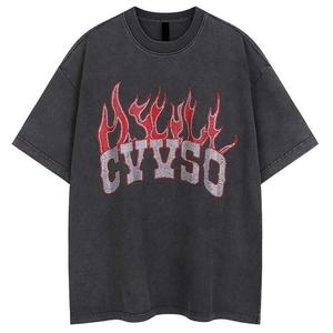 Camisetas de hip hop para hombre de gran tamaño personalizadas al por mayor, 100% algodón con estampado de diamantes de imitación, MOQ bajo - Product Image 4