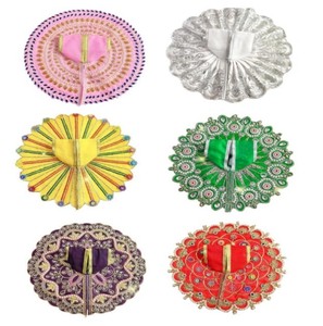 Laddu Gopal Poshak Diferentes Tamaños, Diseños Seda Zari Trabajo Diseñador Vestido Ladoo Gopal Vestido Kanha Ji Vastra Dios Indio Ídolo - Product Image 2