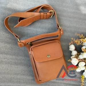 Riñonera de cuero genuino, cinturones de bolsillo de cuero con estilo, cinturón de viaje hecho a mano, colección elegante Unisex, cinturones de bolsillo a la cadera - Product Image 1