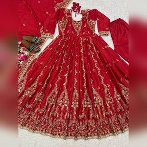 Chic arrival multi color cotton ethnic ensemble featuring resham work <b>detail</b> and fancy dupatta 2025 collection premium finish - Product Image 6