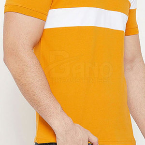 Venta caliente de los hombres cómodos para camisetas de polo Ropa de calle transpirable hecha en fábrica con mangas cortas y estampado de patrón sólido - Product Image 3