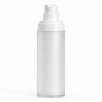 Flacon pompe sans air givré blanc 100 ml, rechargeable, emballage sous vide, logo personnalisé OEM ODM