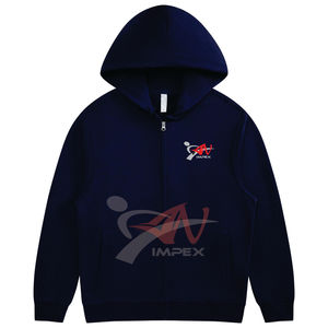 เสื้อฮู้ดดี้แบบซิปเต็มตัว น้ำหนัก 330 กรัม ทรงโอเวอร์ไซส์ สำหรับทุกเพศ สั่งทำได้ พร้อมปักโลโก้ ผลิตจากโรงงาน เสื้อฮู้ดดี้ผู้ชาย - Product Image 2