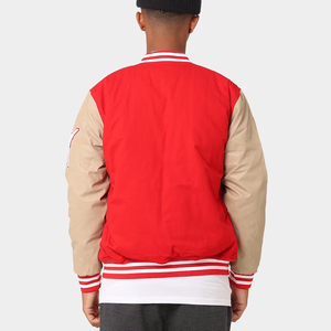 Blouson universitaire d'hiver pour homme, col montant, logo frontal, imperméable, respirant, à capuche, haute qualité, vente en gros OEM - Product Image 2