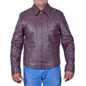 FiveStar Mens Classic Retro 1930s Steerhide Chaqueta de cuero Vintage Abrigo DE TRABAJO Durable Invierno Casual Moda Prendas de abrigo Suministro OEM - Product Image 4