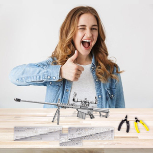 Kit de bricolage fusil de précision M82A1 <span class=keywords><strong>Piececool</strong></span>, jouet éducatif, <span class=keywords><strong>puzzle</strong></span> unisexe, modèle de <span class=keywords><strong>puzzle</strong></span> en métal <span class=keywords><strong>3D</strong></span> de haute qualité pour adultes - Product Image 6