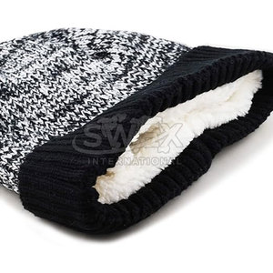 Chapeau en tricot jacquard à pompon de haute qualité, prix de gros, chapeau en tricot à pompon d'hiver, faible MOQ - Product Image 4