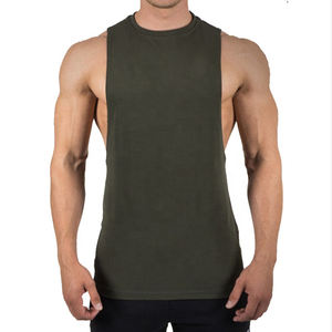 Débardeurs pour hommes en coton / fibre de bambou - Style streetwear lavé, séchage rapide, respirant, écologique, tissu tricoté 220g - Product Image 1