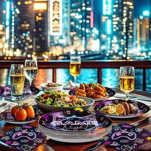 Haute qualité 9 pouces 320 GSM assiettes en papier jetables vaisselle biodégradable ronde vaisselle compostable pour assiettes d'événements - Product Image 3