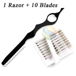 Navaja de Afeitar Recta de Acero Inoxidable con Logotipo Personalizado Premium, Navaja de Afeitar Profesional para Barbería, Navaja de Entresacar con Mango de Madera - Product Image 3