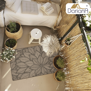 Tapis de sol moderne FLORA en polyester, antidérapant, lavable, séchage rapide, adapté aux animaux domestiques, tapis d'intérieur multi-usages 70x120 cm, pour la maison et l'hôtel - Product Image 4
