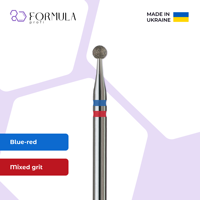 Foret à ongles professionnel en diamant, 2,5 mm, bleu + rouge, outil de manucure et pédicure pour cuticules