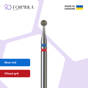 ดอกสว่านเจียรเล็บเพชรระดับมืออาชีพ ขนาด 2.5 มม. สีน้ำเงิน+แดง สำหรับทำเล็บมือและเล็บเท้า - Product Image 1