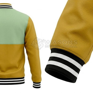 Chaqueta Letterman de Invierno con Cuello Alto, Estilo Moderno, Logotipo Frontal en Color Contrastante, Lavable, de Alta Calidad y Agradable al Tacto - Product Image 5