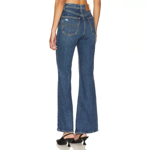 Jeans en denim pour femmes coupe ample et taille haute design OEM Vêtements pour femmes Jeans baggy en bas quantité minimale de commande - Product Image 6