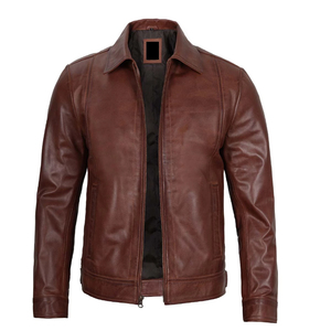Veste en cuir de vachette véritable de buffle personnalisable pour hommes Veste d'hiver Fabriquée à Sialkot, tissu en toile du Pakistan - Product Image 4