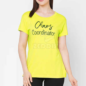 เสื้อยืดผู้หญิงคุณภาพดีที่สุด ปรับแต่งได้ สำหรับใส่หน้าร้อน ระบายอากาศได้ดี แห้งเร็ว ผลิตจากผ้าฝ้าย/ใยไผ่ ลดราคา - Product Image 1