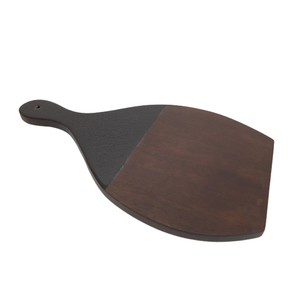 Vente chaude Ensemble de 2 Planche à découper en bois de manguier Crème Émail et couleur noyer foncé Bloc à découper de petite taille pour la cuisine - Product Image 4