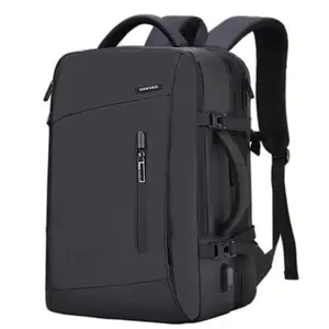 O seu logotipo masculino saco de viagem negócios 15.6 Polegada mochila para laptop grande capacidade carregador USB casual poliéster OEM ODM serviço