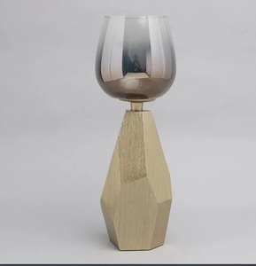 Venta al por mayor precios baratos soporte de Vela decorativa logotipo personalizable fábrica India diseño moderno candelabro de cristal de Metal Pascua - Product Image 6