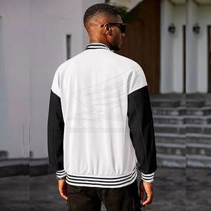 Chaqueta Universitaria para Hombre al Mejor Precio, Estilo Urbano, Manga Larga, Impresión de Logotipo Personalizado en la Parte Delantera, Cuello Mao Transpirable de Alta Calidad - Product Image 3