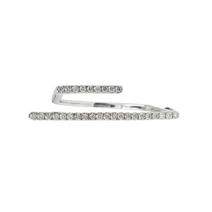 Fast Delivery Women's Jewellery Skillful High Quality 18k Solid White Gold Classic Real Diamond Thin Band Pave Setting Party - Product Image 4