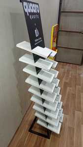 Estante de exhibición de azulejos de cerámica de granito para suelo de grupo Malbros para construcción de metal opciones personalizables de altura ajustable - Product Image 6