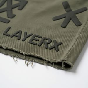 Shorts en coton uni pour hommes, impression personnalisée, streetwear, coupe ample, décontracté, demi-pantalon, vente en gros, commande en gros, approvisionnement OEM - Product Image 4