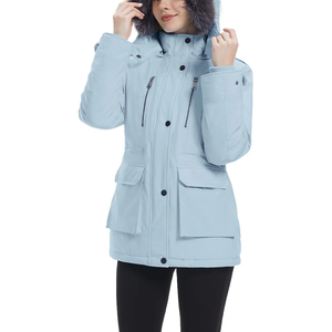 New Design Parkas Long Winter Coat Women Parkas Slim Casual Hooded Fur Collar Plain Quilted Woman Cotton-Padded Puffer Jacket - Product Image 2