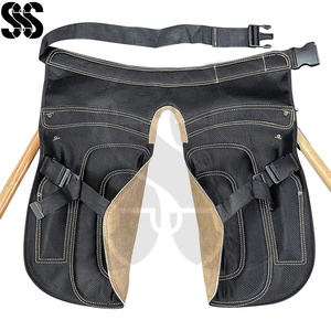 Tablier de maréchal-ferrant sur mesure, nouveau modèle, double couche en acier inoxydable et cuir de vachette, coutures triples renforcées, qualité supérieure - Product Image 4