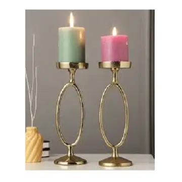 Decorative Golden Metal Candle Stand Corner Decor Metal Candle Holder Sconce Candle Stick Hanging Wall For Handmade Use For Sale