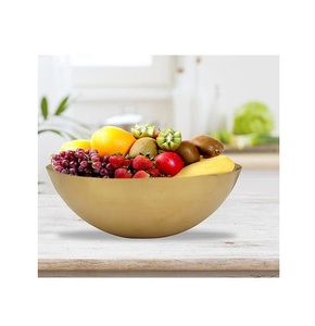 Bol en or artisanal, fait sur mesure, écologique, décoration de table à domicile, bol en laiton, vente la plus chaude pour hôtel, salade, dîner, bol à fruits - Product Image 4