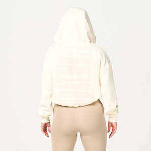 Sweats à capuche pour femmes 100% coton de haute qualité respirant hiver tenue décontracté personnalisé DTF imprimé avec logo avant brodé en 3D - Product Image 4