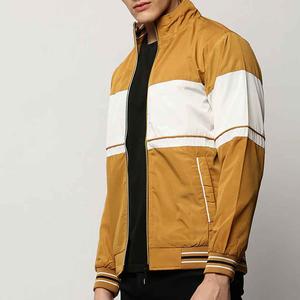 2026 Latest Style Men's Windbreaker Bomber <b>Jackets</b> Polyester Material Two Tone Color Zipper Closure Oversize Men's Bomber <b>Jacket</b> - Product Image 2