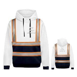 Sudadera de Seguridad Reflectante de Alta Visibilidad, Forro Polar Cálido, Ropa de Trabajo para Construcción, Sudadera con Capucha para Trabajadores Industriales en Exteriores en Invierno - Product Image 3