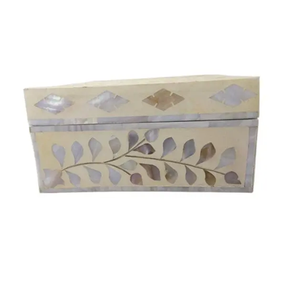Bone Inlay <b>Jewelry</b> <b>Box</b> Mother of Pearl Inlay Gift for Customized Size <b>Cheap</b> Price with Handmade Polished - Product Image 1