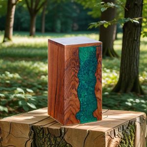 Luxury <b>Wooden</b> Resin Cremation Urn | High Finish | Manufacturer Price - Product Image 1