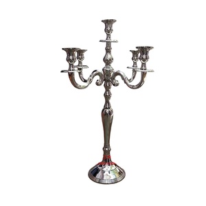 High Quality New Handmade Square Aluminum Candelabra Solid Silver Indoor and Outdoor Wedding <b>Candle</b> Holder - Product Image 1